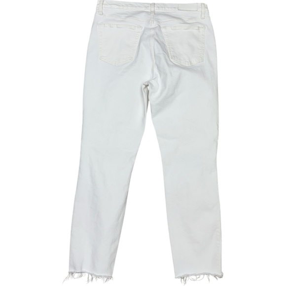 RE/DONE Jeans White Distressed Straight-Leg Jeans - Size 32 Casual White Denim - Picture 5 of 12